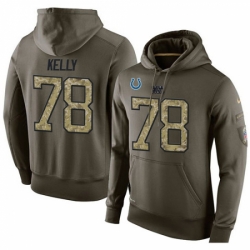 NFL Nike Indianapolis Colts 78 Ryan Kelly Green Salute To Service Mens Pullover Hoodie