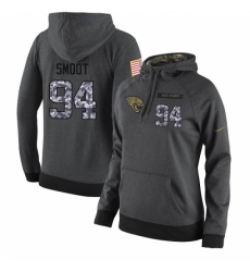 NFL Womens Nike Jacksonville Jaguars 94 Dawuane Smoot Stitched Black Anthracite Salute to Service Player Performance Hoodie