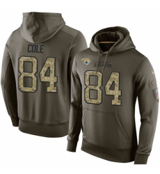 NFL Nike Jacksonville Jaguars 84 Keelan Cole Green Salute To Service Mens Pullover Hoodie