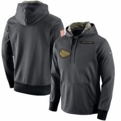 NFL Mens Kansas City Chiefs Nike Anthracite Salute to Service Player Performance Hoodie