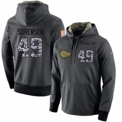 NFL Mens Nike Kansas City Chiefs 49 Daniel Sorensen Stitched Black Anthracite Salute to Service Player Performance Hoodie