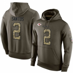 NFL Nike Kansas City Chiefs 2 Cairo Santos Green Salute To Service Mens Pullover Hoodie