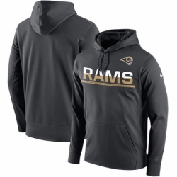 NFL Mens Los Angeles Rams Nike Sideline Circuit Anthracite Pullover Hoodie