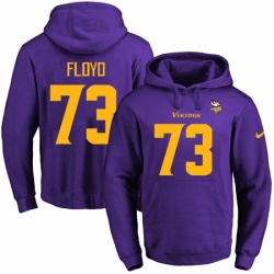 NFL Mens Nike Minnesota Vikings 73 Sharrif Floyd PurpleGold No Name Number Pullover Hoodie