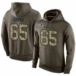 NFL Nike New England Patriots 65 Jonathan Cooper Green Salute To Service Mens Pullover Hoodie