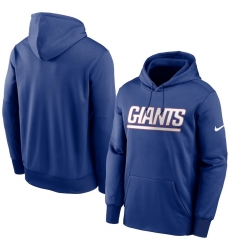 Men New York Giants Nike Fan Gear Wordmark Performance Pullover Hoodie Royal