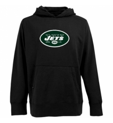 NFL Antigua New York Jets Signature Pullover Hoodie Black