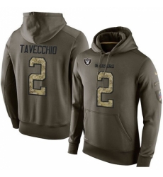 NFL Nike Oakland Raiders 2 Giorgio Tavecchio Green Salute To Service Mens Pullover Hoodie