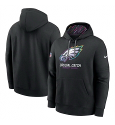 Men Philadelphia Eagles Black 2024 Crucial Catch Club Pullover Hoodie