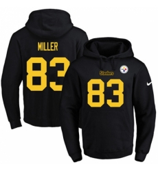 NFL Mens Nike Pittsburgh Steelers 83 Heath Miller BlackGold No Name Number Pullover Hoodie