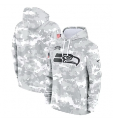 Men Seattle Seahawks 2024 Arctic Camo Salute To Service Club Fleece Pullover Stitched Hoodie