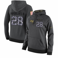 NFL Womens Nike Tampa Bay Buccaneers 28 Vernon Hargreaves III Stitched Black Anthracite Salute to Service Player Performance Hoodie