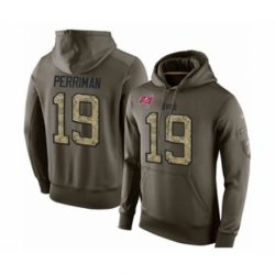 Football Mens Tampa Bay Buccaneers 19 Breshad Perriman Green Salute To Service Pullover Hoodie