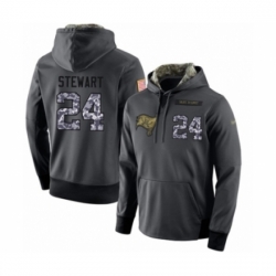 Football Mens Tampa Bay Buccaneers 24 Darian Stewart Stitched Black Anthracite Salute to Service Player Performance Hoodie