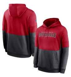 Men Tampa Bay Buccaneers Nike Sideline Impact Lockup Performance Pullover Hoodie Red Pewter