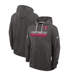 Men Tampa Bay Buccaneers Pewter Sideline Standard Issue Top Prospect Dri FIT Hoodie Men Tampa Bay Buccaneers Pewter Sideline Standard Issue Top Prospect Dri FIT Hoodie