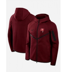 Men Tampa Bay Buccaneers Red Tech Fleece Full Zip Windrunner Hoodie