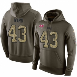 NFL Nike Tampa Bay Buccaneers 43 TJ Ward Green Salute To Service Mens Pullover Hoodie