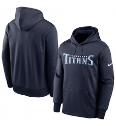 Men Tennessee Titans Nike Fan Gear Wordmark Performance Pullover Hoodie Navy