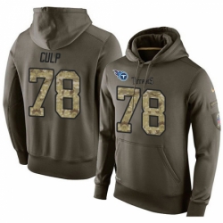 NFL Nike Tennessee Titans 78 Curley Culp Green Salute To Service Mens Pullover Hoodie