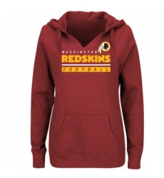 NFL Washington Redskins Majestic Womens Self Determination Pullover Hoodie Burgundy