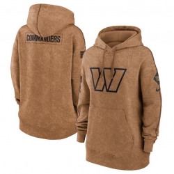 Women Washington Commanders 2023 Brown Salute To Service Pullover Hoodie 28Run Small 29