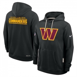 Men Washington Commanders Black Sideline Standard Issue Initial Home Dri FIT Pullover Hoodie
