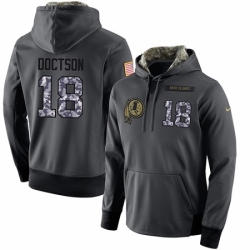 NFL Nike Washington Redskins 18 Josh Doctson Stitched Black Anthracite Salute to Service Player Performance Hoodie