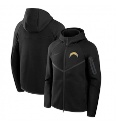 Men Los Angeles Chargers Black Tech Fleece Full Zip Windrunner Hoodie Men Los Angeles Chargers Black Tech Fleece Full Zip Windrunner Hoodie