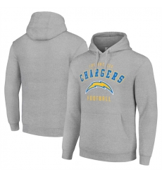 Men Los Angeles Chargers Grey Pullover Hoodie Men Los Angeles Chargers Grey Pullover Hoodie