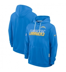 Men Los Angeles Chargers Powder Blue Sideline Standard Issue Top Prospect Dri FIT Hoodie