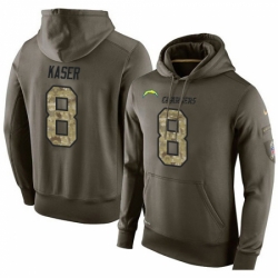 NFL Nike Los Angeles Chargers 8 Drew Kaser Green Salute To Service Mens Pullover Hoodie