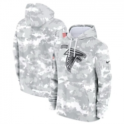 Men Atlanta Falcons 2024 Arctic Camo Salute To Service Club Fleece Pullover Stitched Hoodie