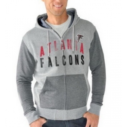 NFL Atlanta Falcons G III Sports by Carl Banks Safety Tri Blend Full Zip Hoodie Heathered Gray