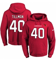 NFL Mens Nike Arizona Cardinals 40 Pat Tillman Red Name Number Pullover Hoodie