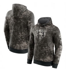 Men Chicago Bears Black Gray Blackout Tonal Pullover Hoodie