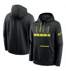 Men Chicago Bears Black Volt Pullover Hoodie