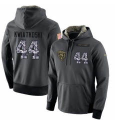 NFL Mens Nike Chicago Bears 44 Nick Kwiatkoski Stitched Black Anthracite Salute to Service Player Performance Hoodie