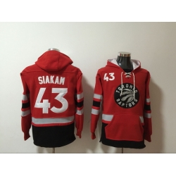 Men's Toronto Raptors #43 Pascal Siakam Red Lace-Up Pullover Hoodie