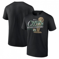 Men Boston Celtics Black 2024 Finals Champions Fast Break Finish Trophy T Shirt