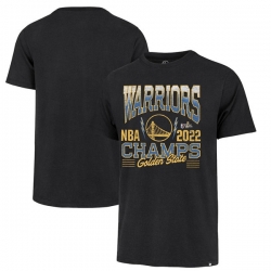 Men's Golden State Warriors 2021-2022 Black NBA Finals Champions Franklin T-Shirt