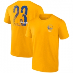Men's Golden State Warriors #23 Draymond Green 2021-2022 Gold NBA Finals Champions Name & Number T-Shirt