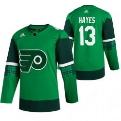 Men Philadelphia Flyers 13 Kevin Hayes Green 2020 Adidas Jersey