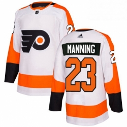 Mens Adidas Philadelphia Flyers 23 Brandon Manning Authentic White Away NHL Jersey 