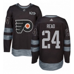 Mens Adidas Philadelphia Flyers 24 Matt Read Authentic Black 1917 2017 100th Anniversary NHL Jersey 