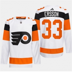 Men's Philadelphia Flyers #33 Samuel Ersson White 2024 Stadium Series Stitched Jersey