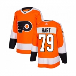 Men's Philadelphia Flyers #79 Carter Hart Authentic Orange Home Hockey Jersey