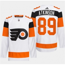 Men's Philadelphia Flyers #89 Cam Atkinson White 2024 Stadium Series Stitched Jersey
