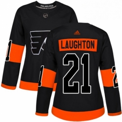 Womens Adidas Philadelphia Flyers 21 Scott Laughton Premier Black Alternate NHL Jersey 