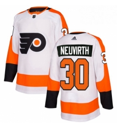 Womens Adidas Philadelphia Flyers 30 Michal Neuvirth Authentic White Away NHL Jersey 